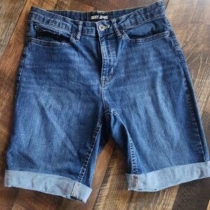 Y2K DKNY Jeans Cuffed Denim Shorts Medium Wash Casual Summer Essential Size 29/8